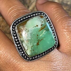 Chrysoprase Ring Size 9